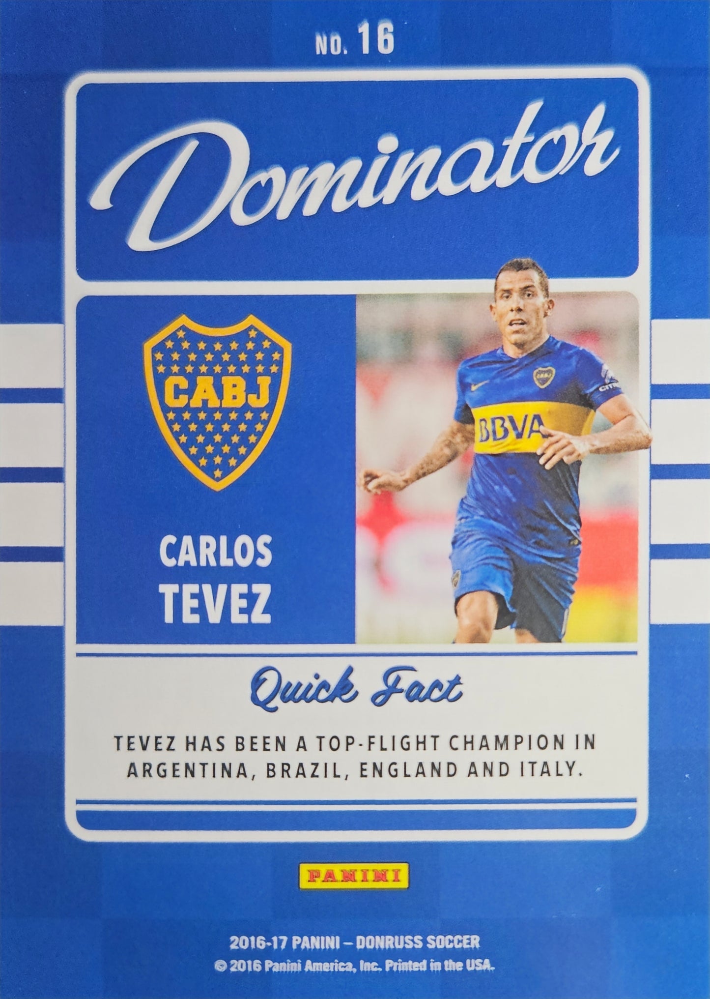Carlos Tévez - Dominator - Donruss Soccer 16/17