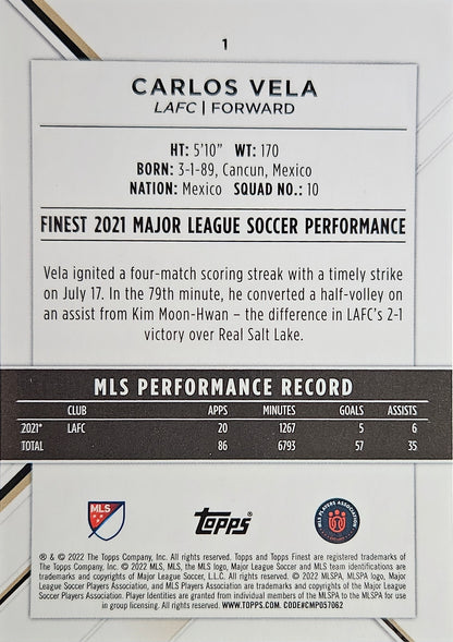 Carlos Vela - Topps Finest MLS 2022