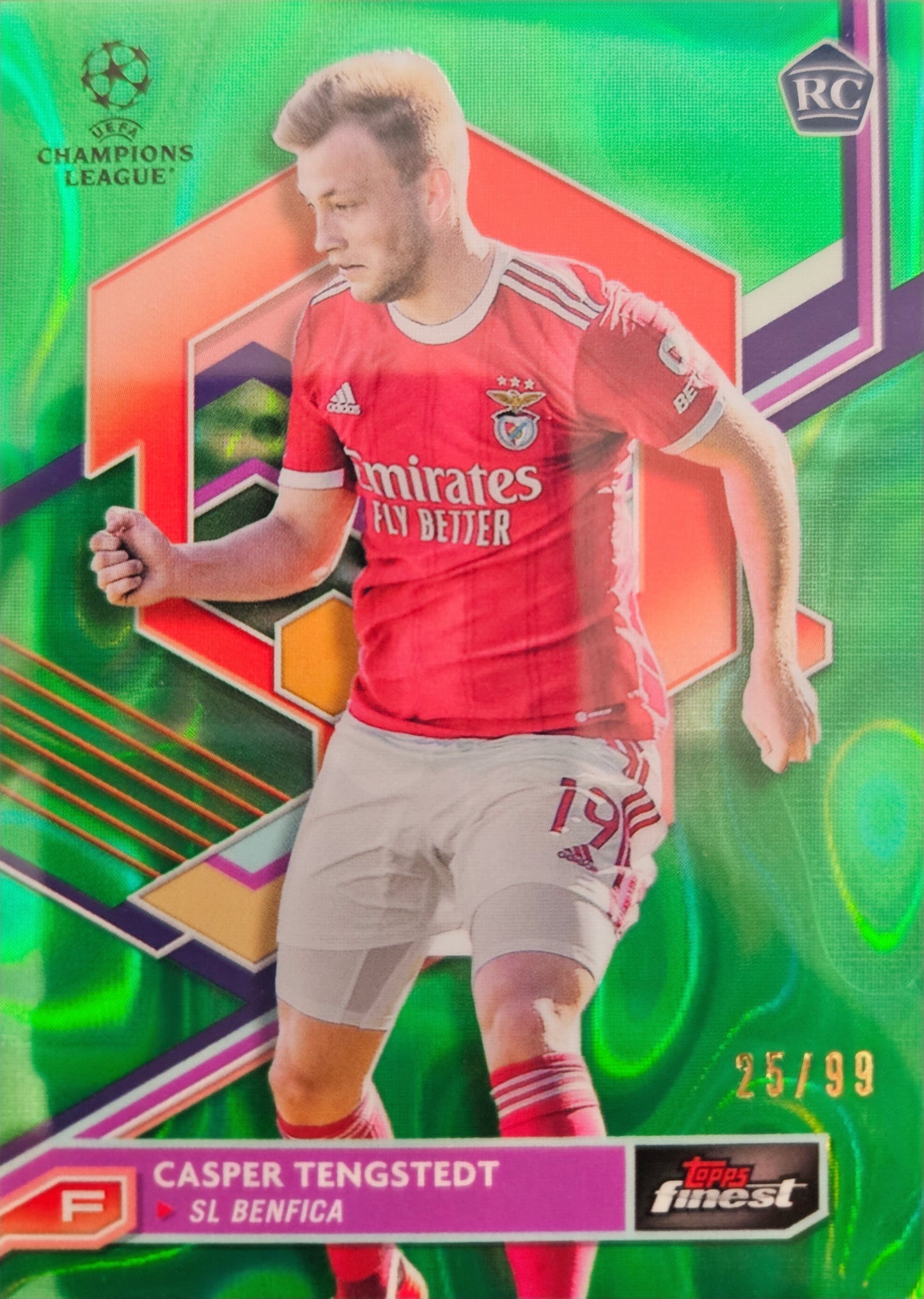 Casper Tengstedt (RC) /99 - Topps Finest UEFA Club Competitions 22/23