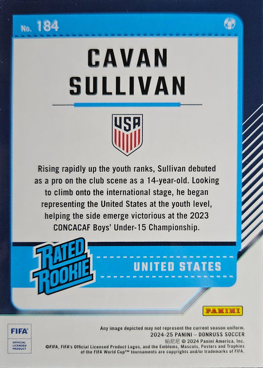 Cavan Sullivan - Rated Rookie - Optic - Donruss Soccer 24/25