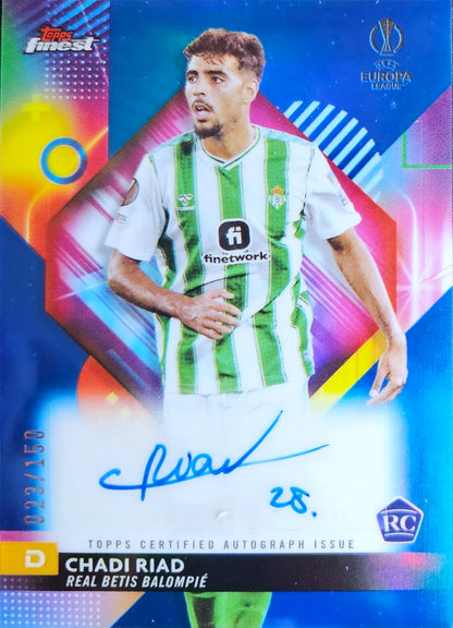 Chadi Riad (RC) /150 - Autógrafo original - Topps Finest UEFA Club Competitions 23/24