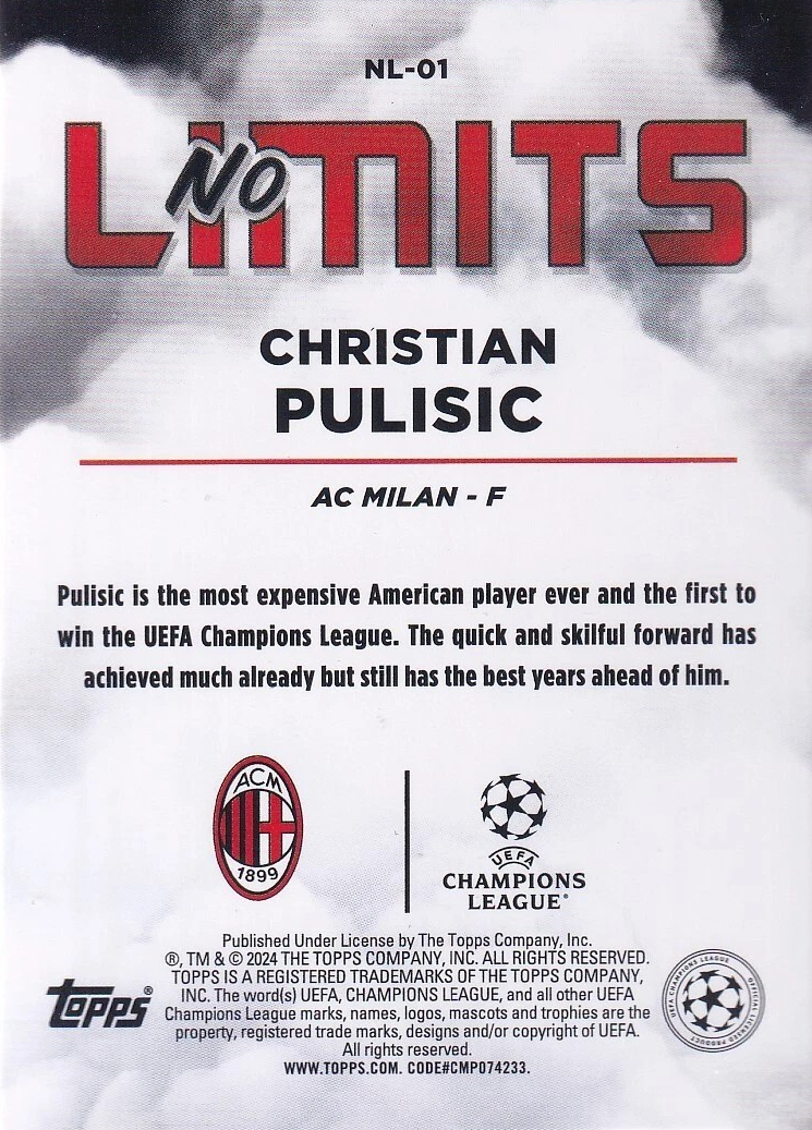Christian Pulisic - No Limits - SuperStars UEFA Club Competitions 23/24