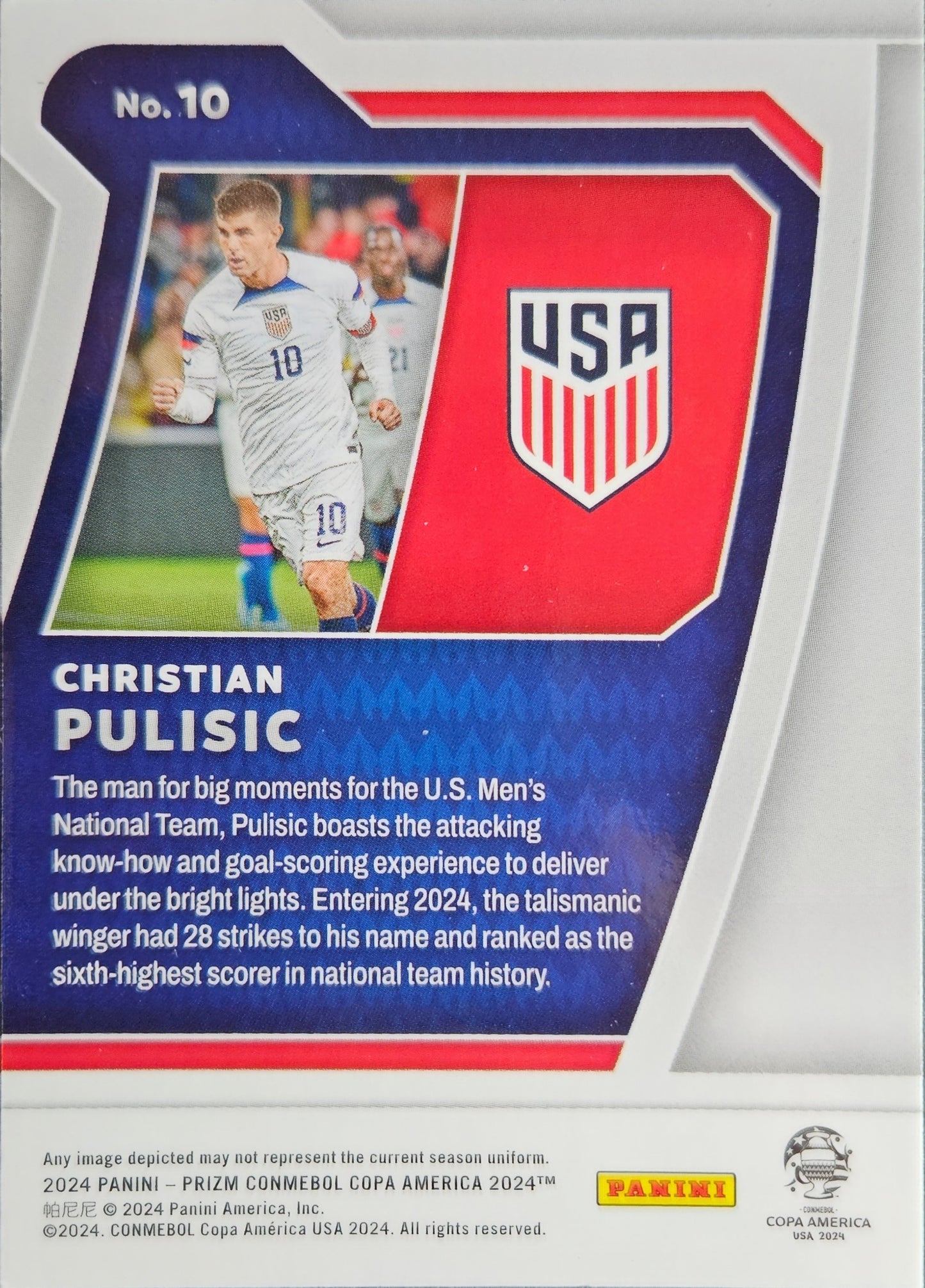Christian Pulisic - Scorers Club - Prizm CONMEBOL Copa América 2024