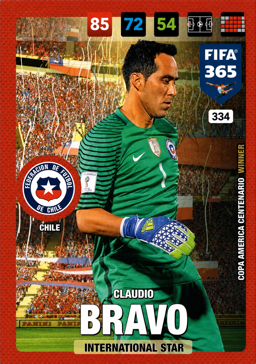 Claudio Bravo - International Star - Adrenalyn XL FIFA 365 2017