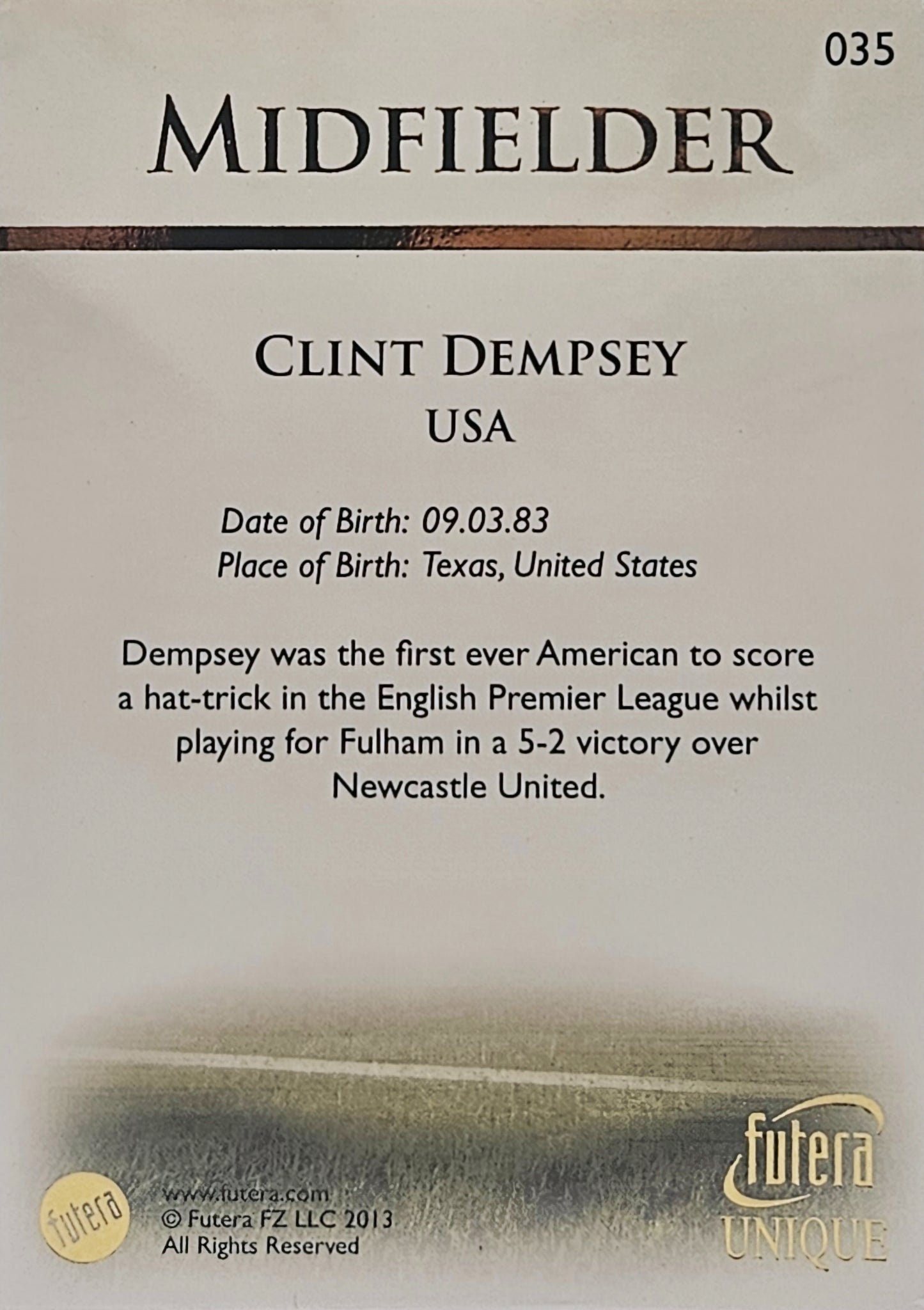 Clint Dempsey - Futera Unique 2013