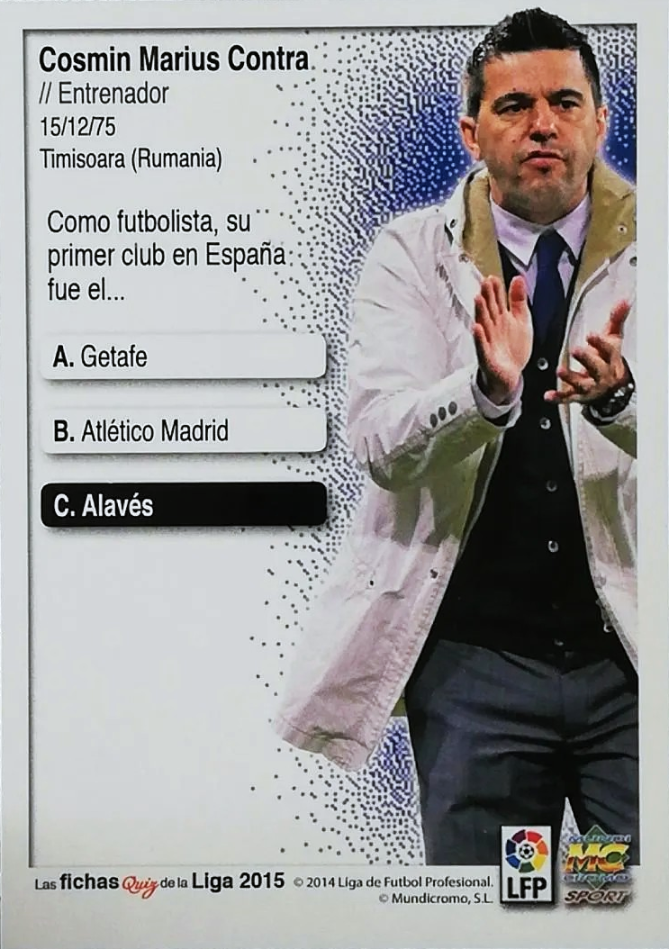 Cosmin Contra - Las Fichas Quiz de la Liga 2015