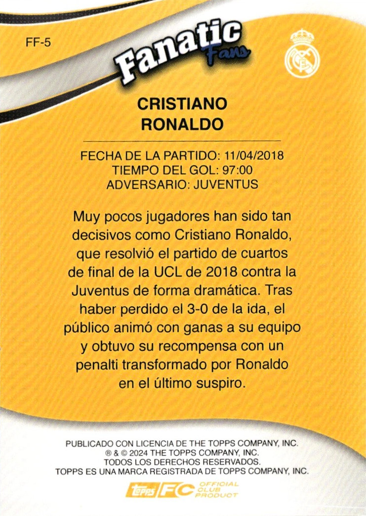 Cristiano Ronaldo - Fanatic Fans - Fan Set Real Madrid 23/24