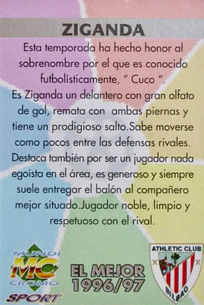 Cuco Ziganda - El mejor 1996/97 - Las Fichas de la Liga 97/98