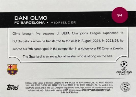 Dani Olmo - Topps Chrome UEFA Club Competitions 24/25