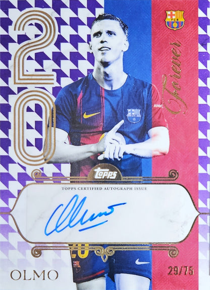 Dani Olmo /75 - Autógrafo original - Barcelona Forever 25/26