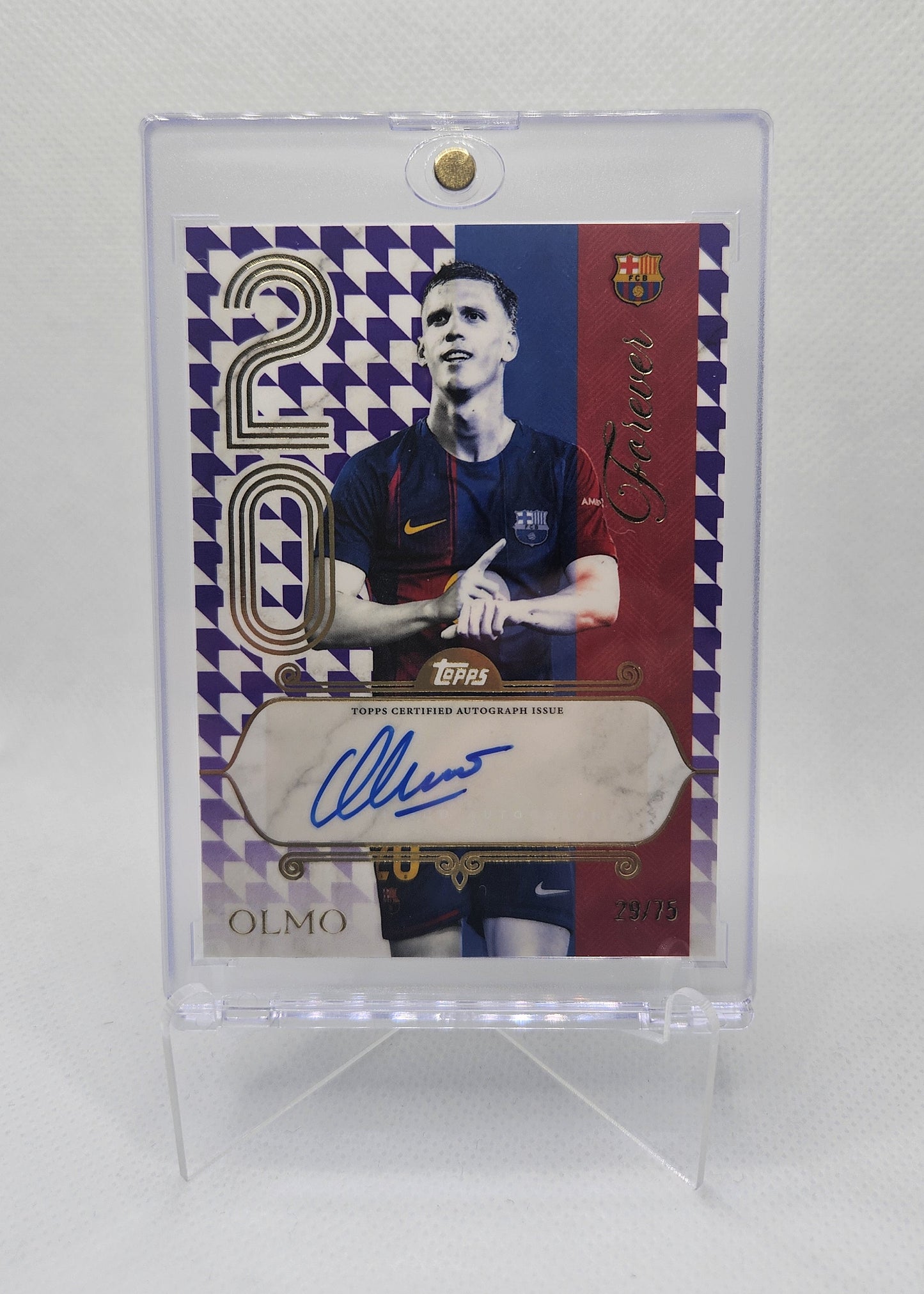 Dani Olmo /75 - Autógrafo original - Barcelona Forever 25/26
