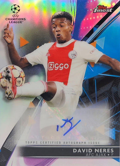 David Neres - Autógrafo original - Topps Finest UEFA Club Competitions 21/22