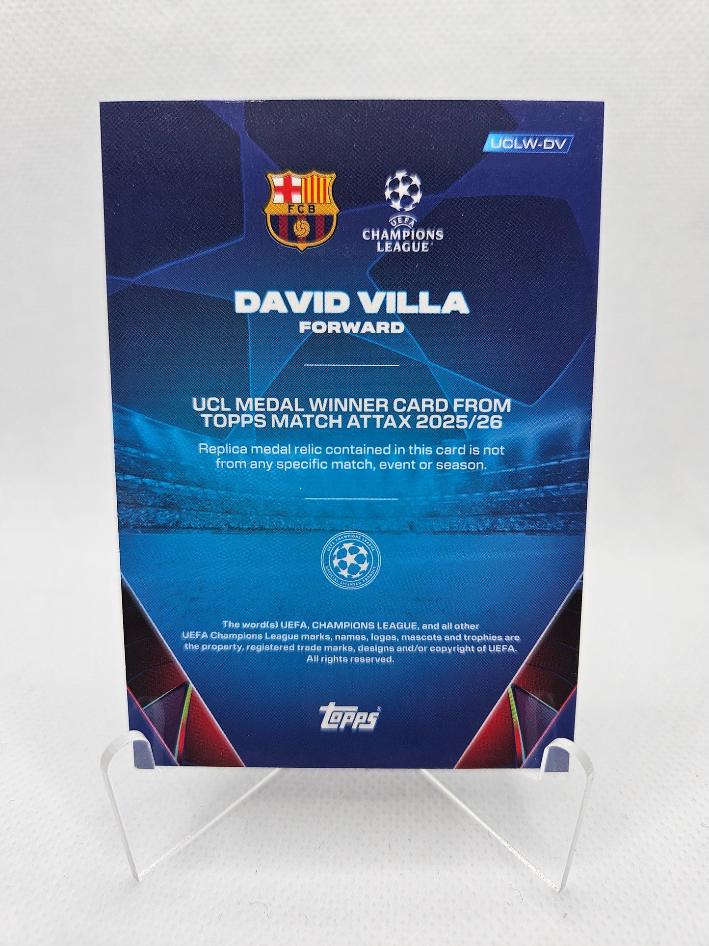 David Villa - Medal Winner - Match Attax UEFA Club Competition 25/26