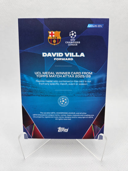 David Villa - Medal Winner - Match Attax UEFA Club Competition 25/26