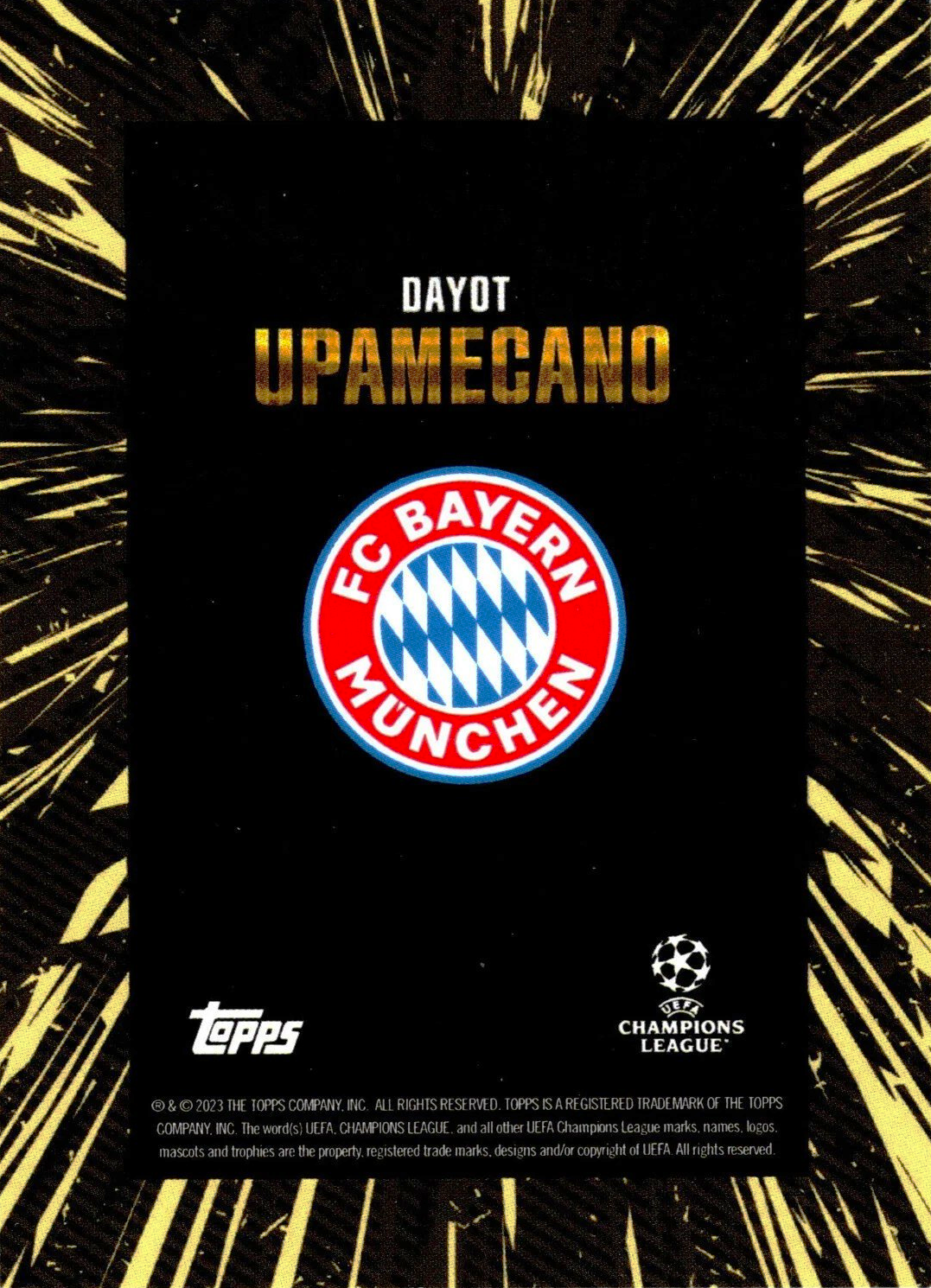 Dayot Upamecano - Topps Gold UEFA Club Competitions 23/24