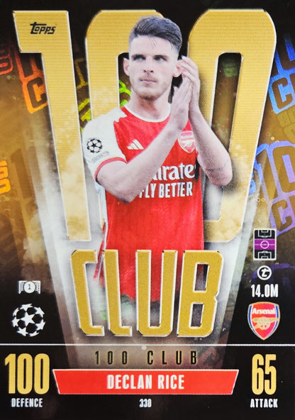 Declan Rice - 100 Club - Match Attax UEFA Club Competitions 23/24
