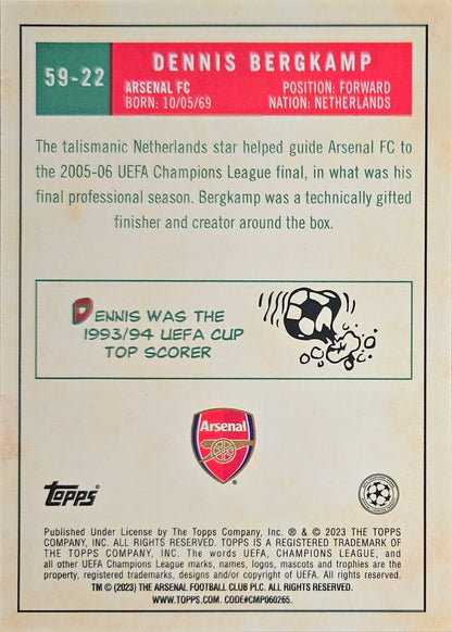 Dennis Bergkamp - Refractor - Topps Chrome UEFA Club Competitions 22/23