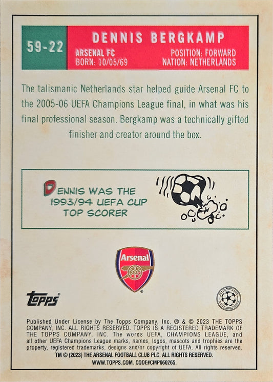 Dennis Bergkamp - Refractor - Topps Chrome UEFA Club Competitions 22/23