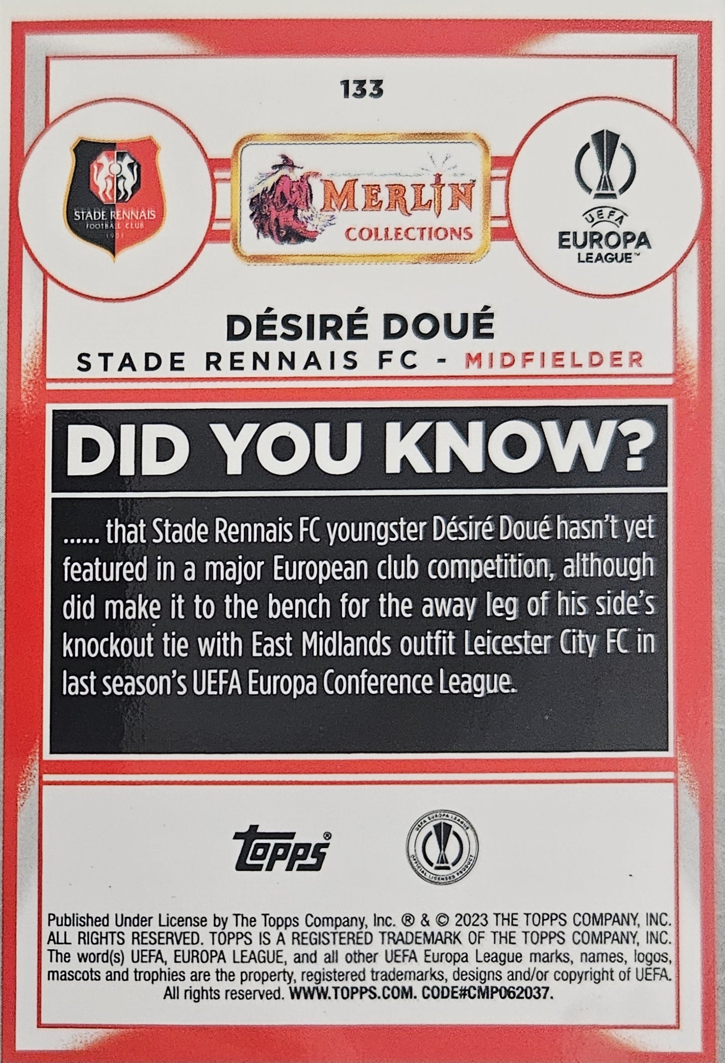 Désiré Doué (RC) - Merlin UEFA Club Competitions 22/23