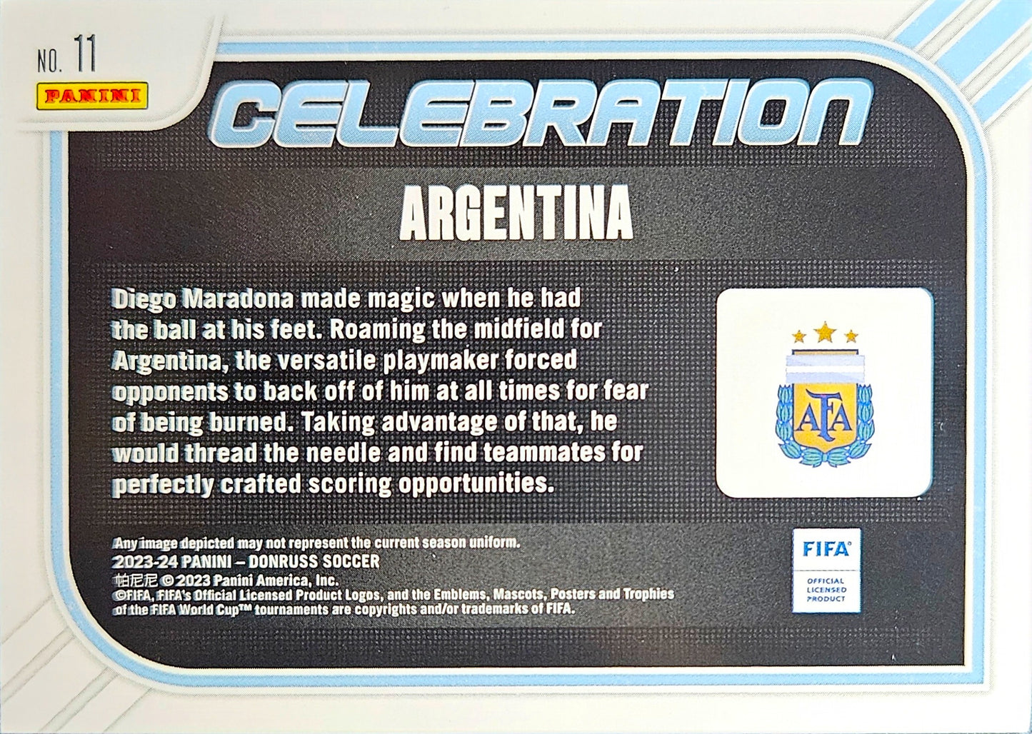 Diego Maradona - Celebration - Donruss Soccer 23/24