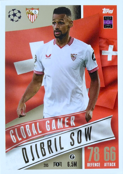 Djibril Sow - Global Gamer - Match Attax Extra UEFA Club Competitions 23/24