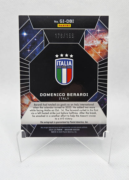 Domenico Berardi /199 - Autógrafo original Galaxy - Obsidian Soccer 24/25