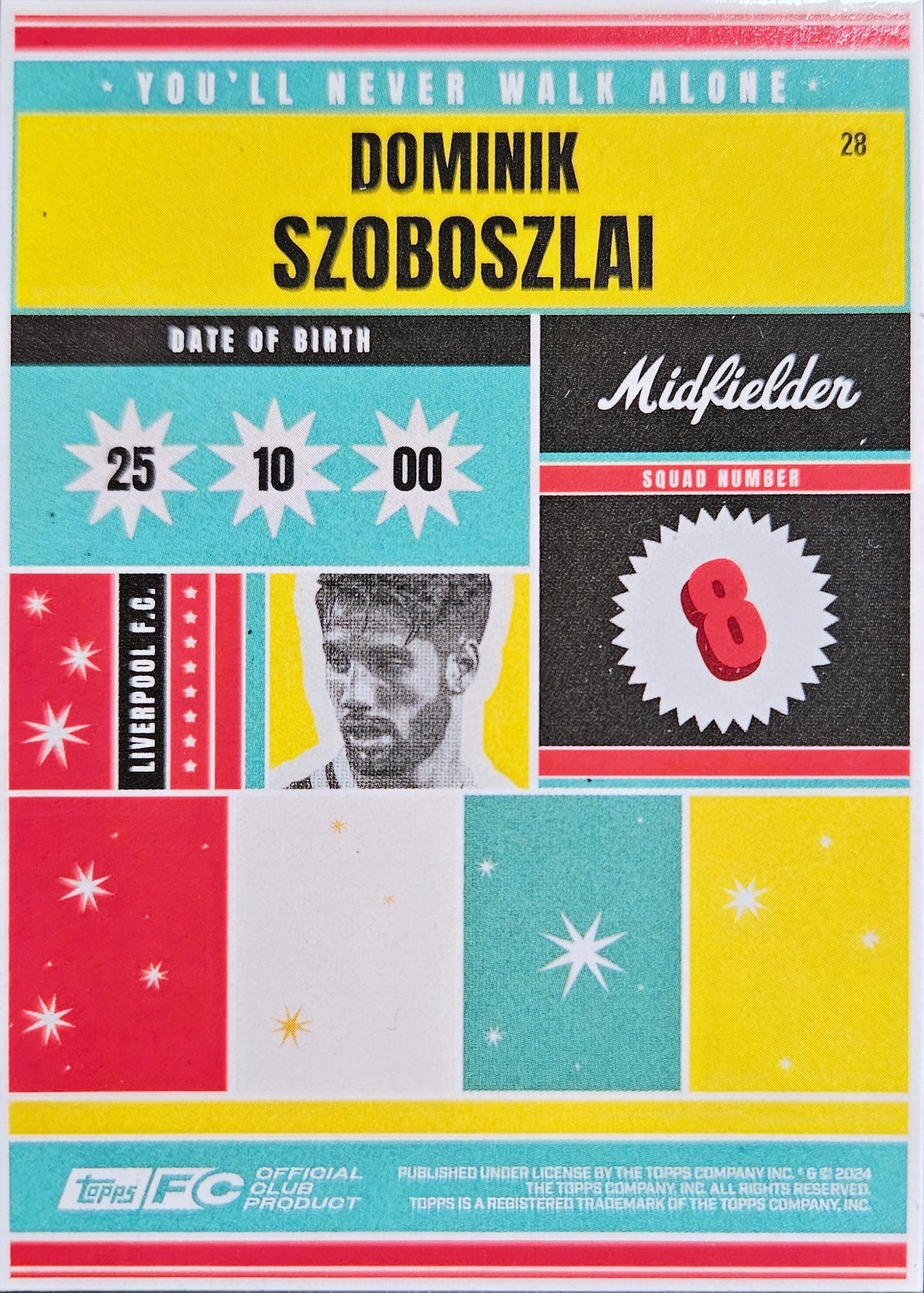 Dominik Szoboszlai /250 - Topps Presents - Team Set Liverpool 23/24