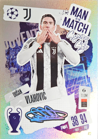 Dušan Vlahović - Man of the Match Signature Style - Match Attax UEFA Champions League 24/25