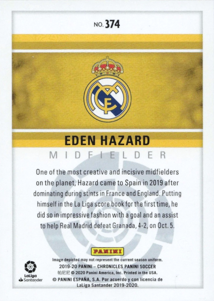 Eden Hazard - Chronicles Panini Soccer 19/20