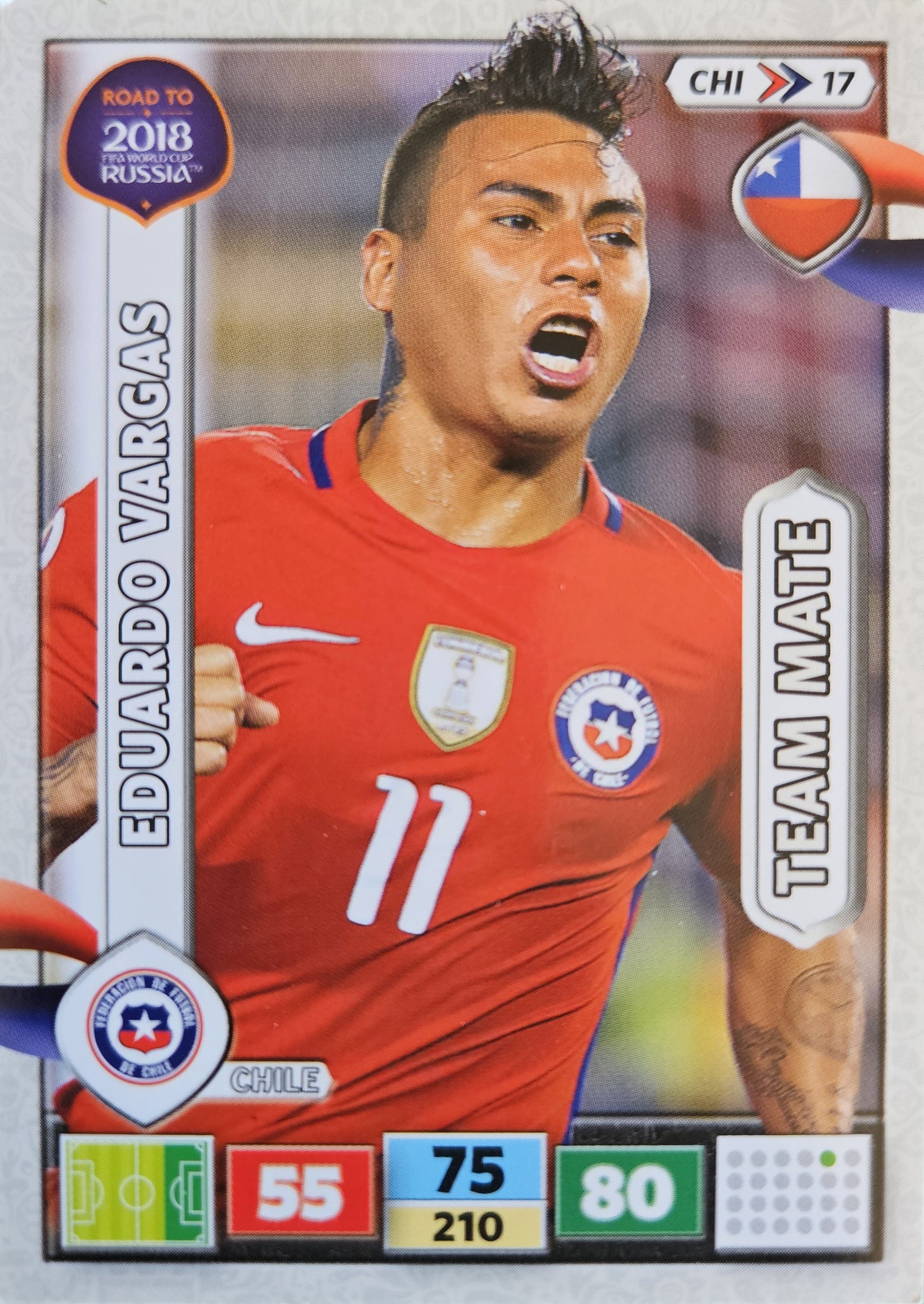 Eduardo Vargas - Team Mate - Adrenalyn XL Road to FIFA World Cup Russia 2018