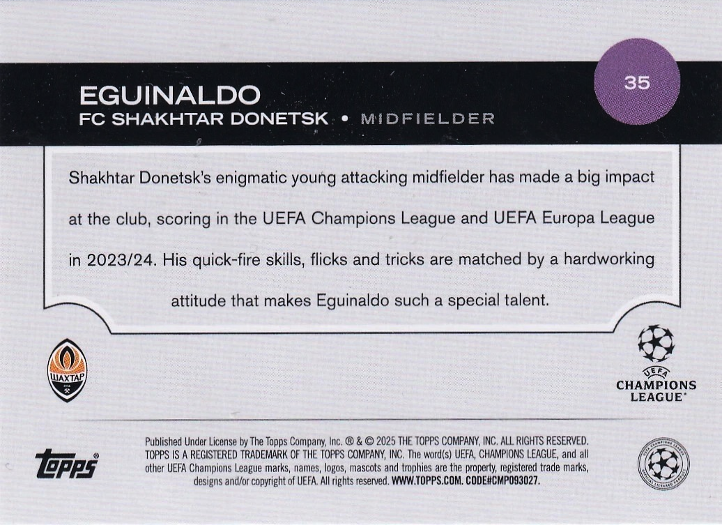 Eguinaldo - UEFA Club Competitions 24/25