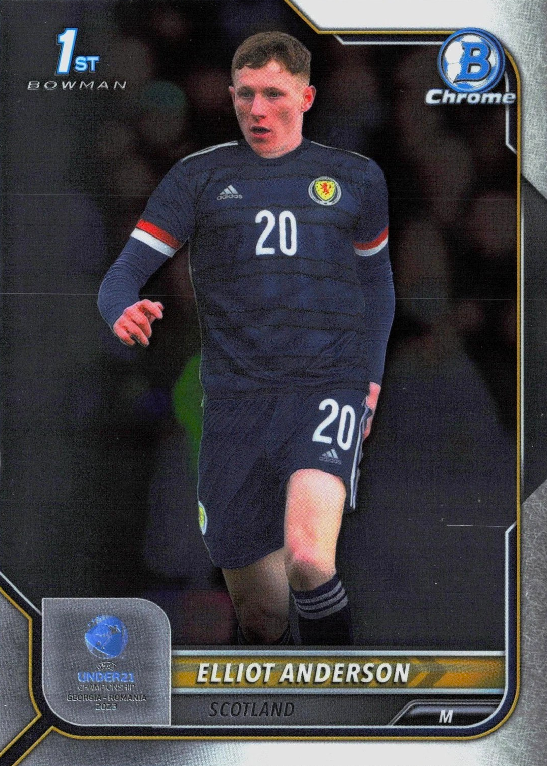 Elliot Anderson - 1st Bowman - Bowman Chrome UEFA Under 21 Championship Georgia y Romania 2023