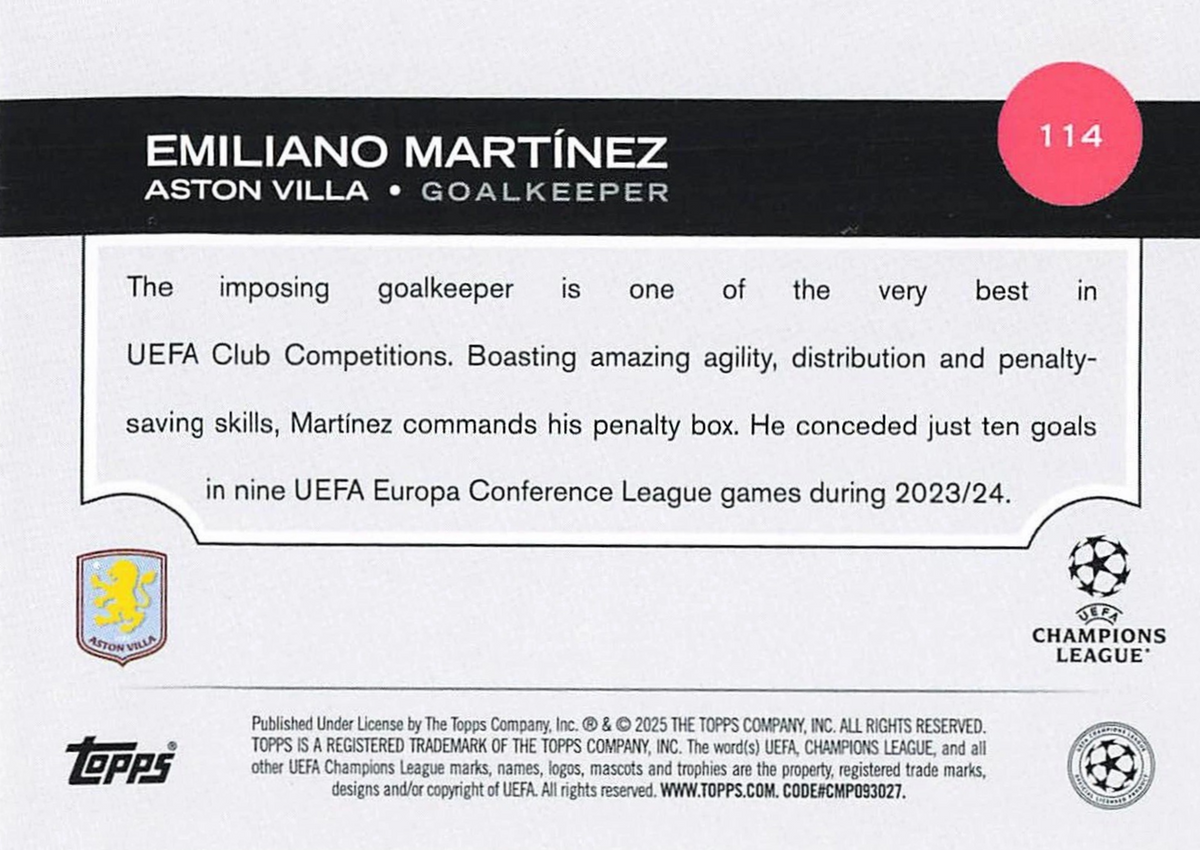 Emiliano Martínez - UEFA Club Competitions 24/25