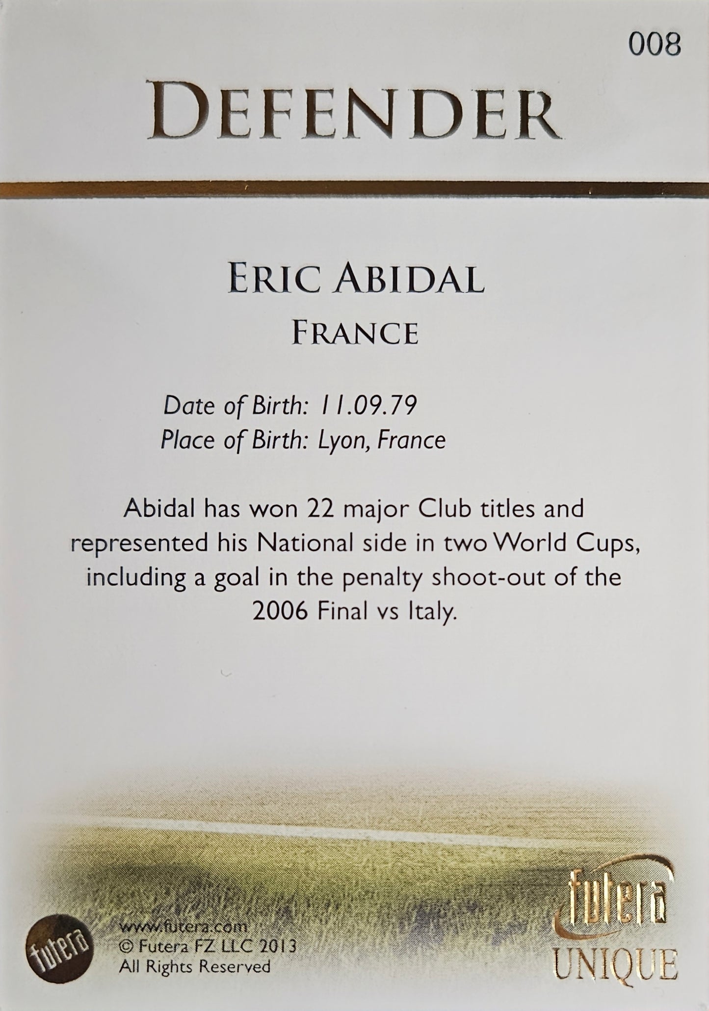 Eric Abidal - Futera Unique 2013