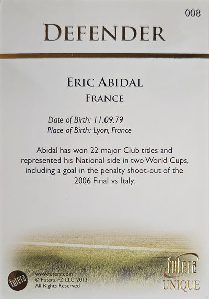 Eric Abidal - Futera Unique 2013