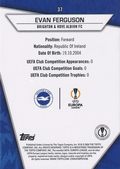 Evan Ferguson - Uncommon - SuperStars UEFA Club Competitions 23/24