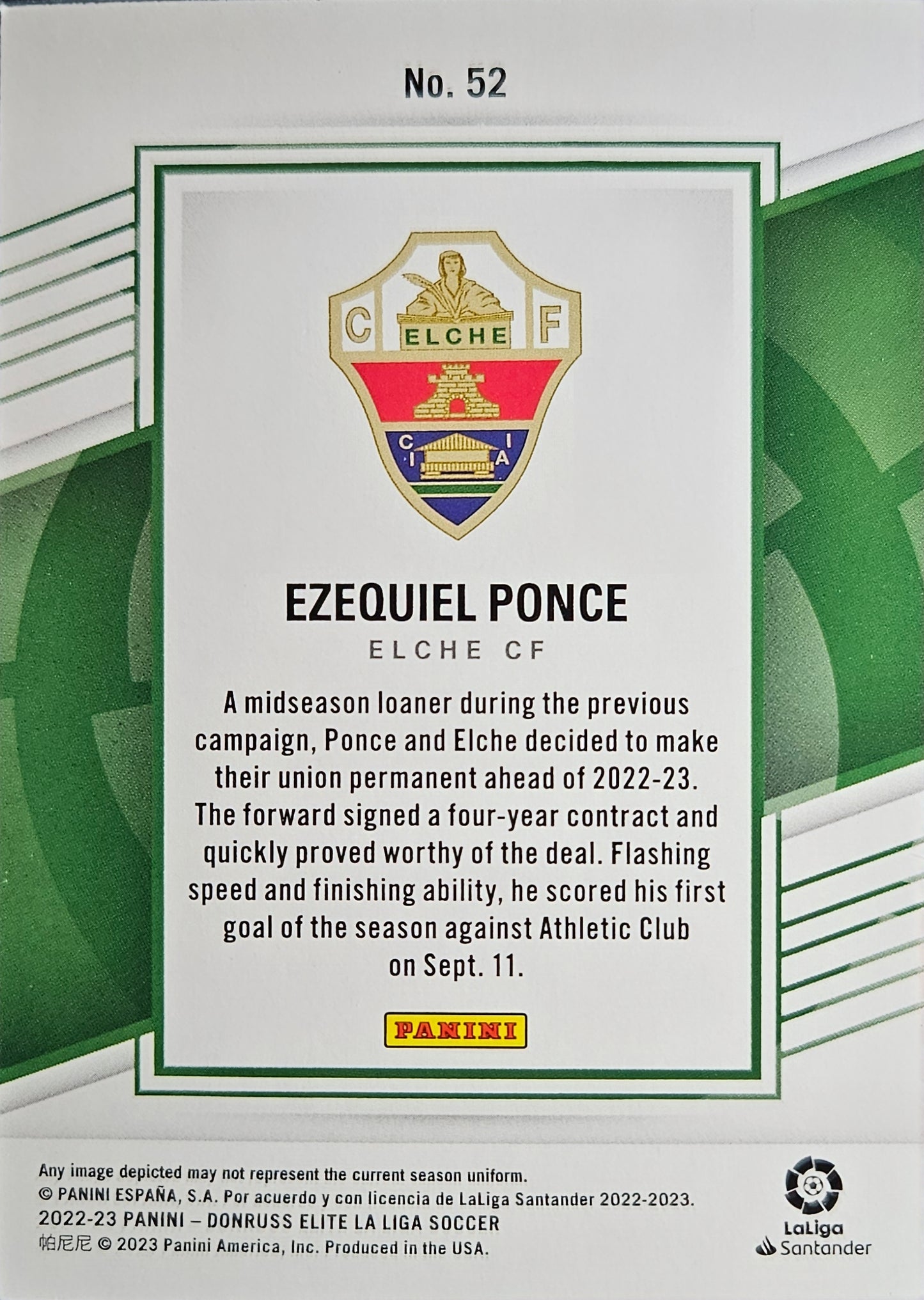 Ezequiel Ponce (RC) - Donruss Elite LaLiga 22/23