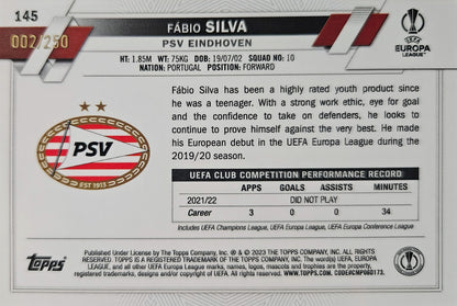 Fábio Silva /250 - Pink - Topps Chrome UEFA Club Competitions 22/23
