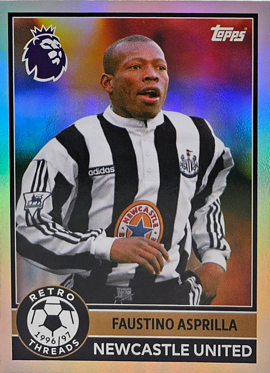 Faustino Asprilla - Retro Threads - Topps Premier League 2026