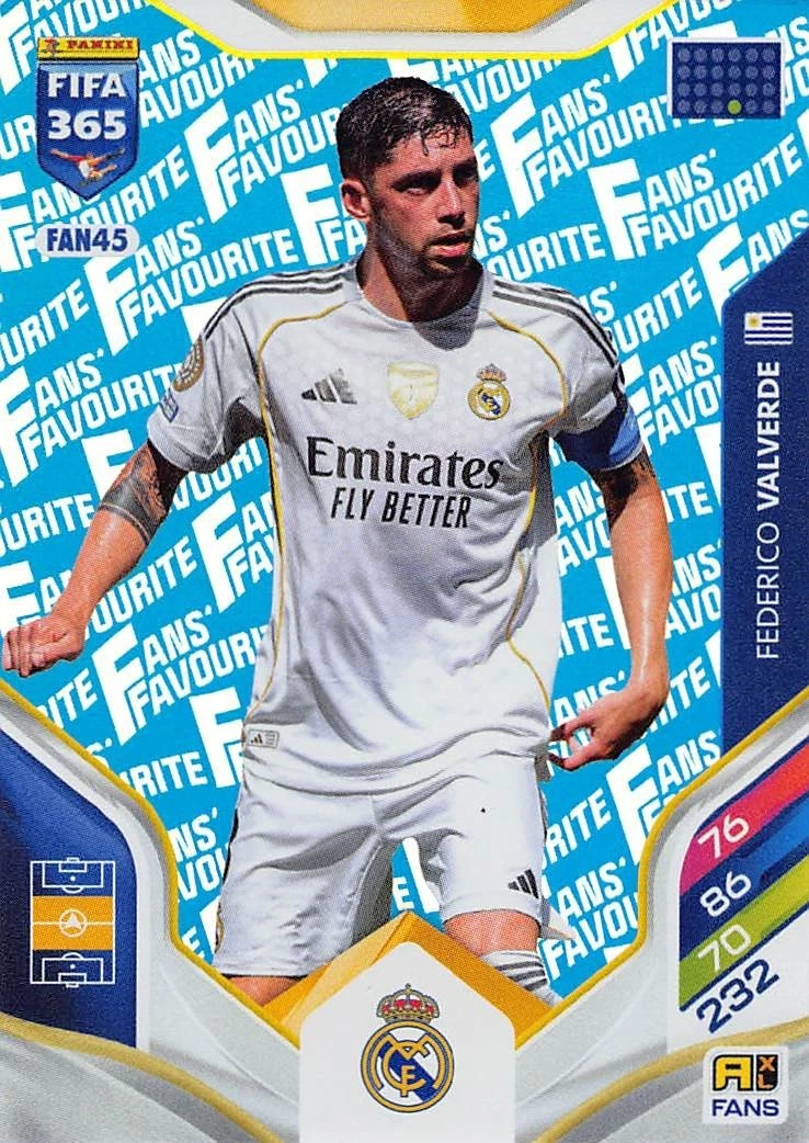 Fede Valverde - Fan's Favourite - Paralela azul - Adrenalyn XL FIFA 365 2026