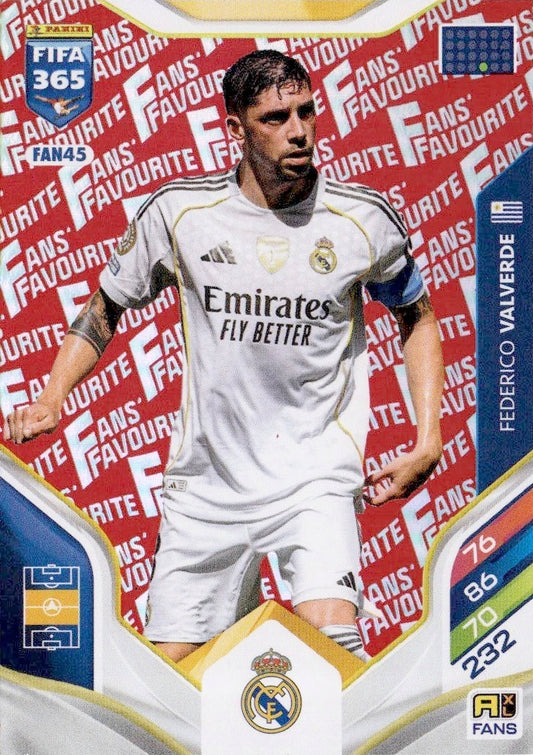 Fede Valverde - Fan's Favourite - Paralela roja - Adrenalyn XL FIFA 365 2026