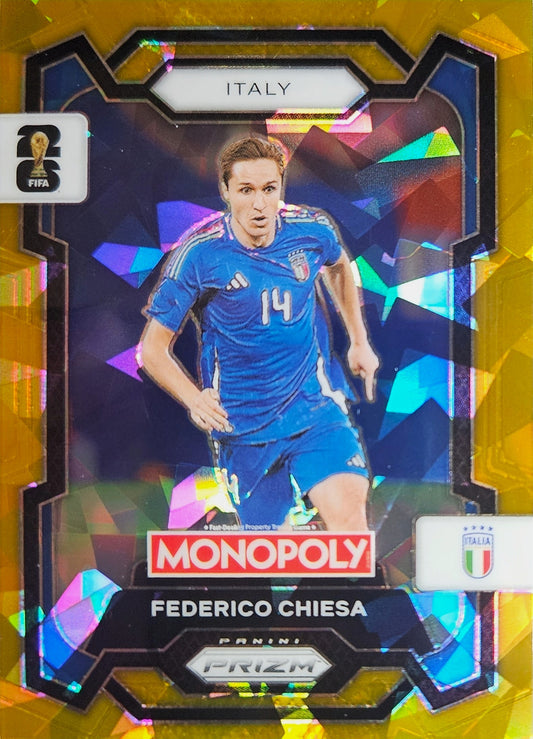 Federico Chiesa - Gold Cracked Ice - Monopoly Prizm FIFA World Cup 2026