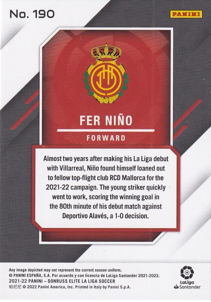 Fer Niño (RC) - Donruss Elite LaLiga 21/22