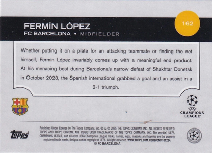 Fermín López - Future Stars - Topps Chrome UEFA Club Competitions 24/25