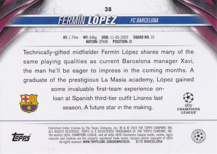 Fermín López (RC) - UEFA Club Competitions 23/24