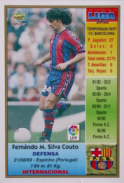 Fernando Couto - Las Fichas de la Liga 97/98
