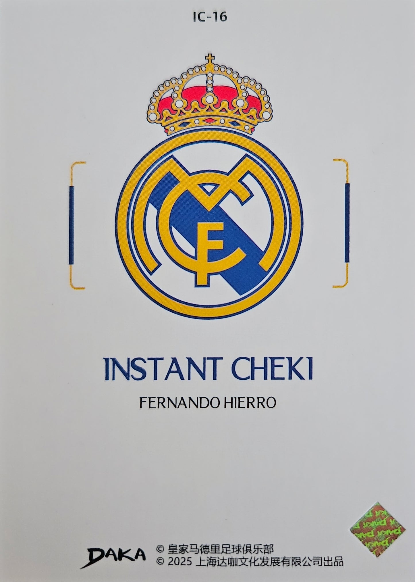 Fernando Hierro - Instant Cheki - Top Audience Real Madrid 25/26