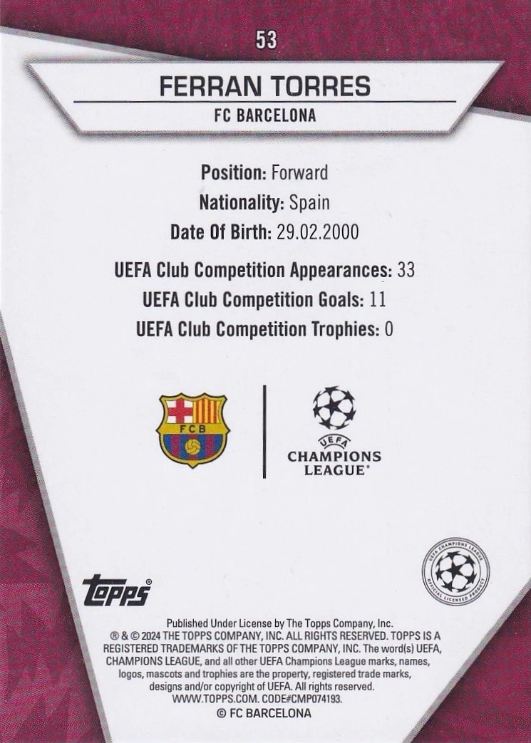 Ferran Torres - Common - SuperStars UEFA Club Competitions 23/24
