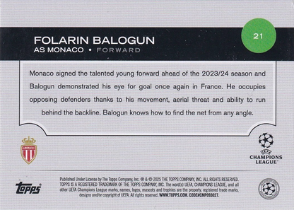 Folarin Balogun - UEFA Club Competitions 24/25
