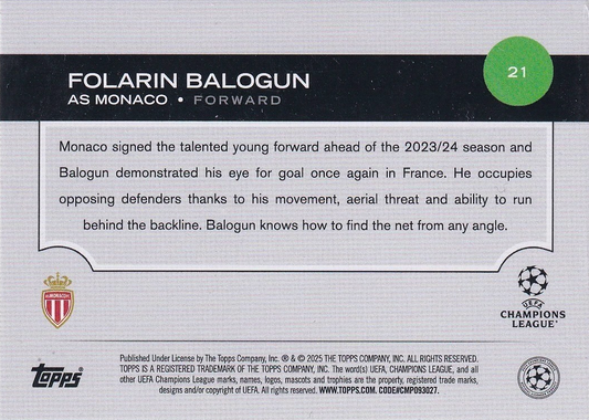 Folarin Balogun - UEFA Club Competitions 24/25